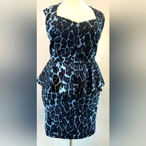 Forever 21 plus Animal print peplum dress